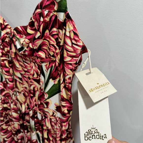 NWT Agua Bendita Dunna Blare Dress Floral Maxi Size Small - Picture 5 of 8
